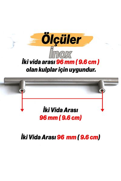 Badem10 5 bucăți de metal inox de rozmarin 96 mm (9,6 cm) mobilier bucătărie sertar dulap capac mâner mâner