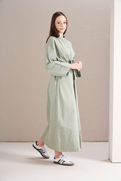 Mevra Denim Ferace Elbise Çağla