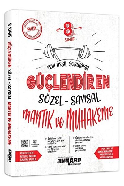Ankara Yayıncılık 8. Sınıf Sözel Sayısal Mantık Ve Muhakeme Güçlendiren Soru ...
