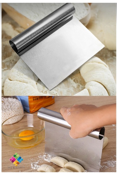 stilsenin34 جهاز قطع العجين الفاخر من الفولاذ المقاوم للصدأ، ملعقة تقطيع مكشط...