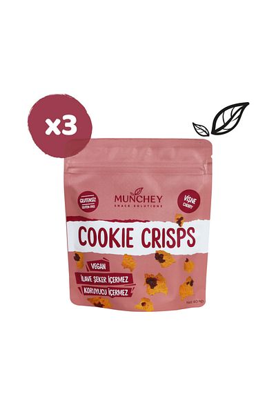 MUNCHEY 40Gr 3-Pack Cookie Crisps Cherry