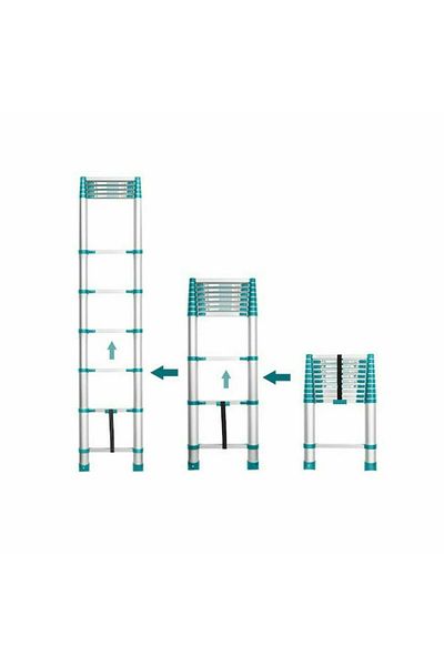 TOTAL 10 Steps Aluminum Telescopic Ladder