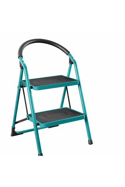 TOTAL 2 Steps Steel Ladder Foldable