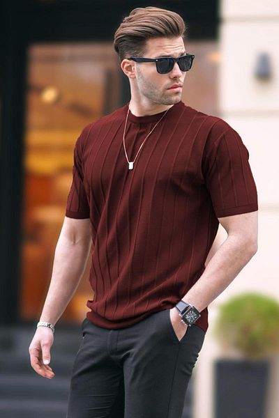 Madmext Ανδρικό Claret Red T-Shirt 5684