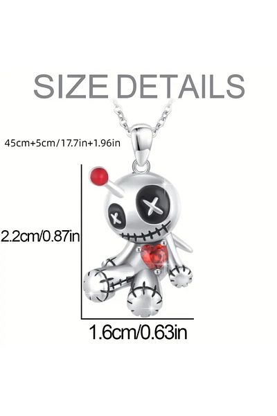Dodemert Home Set of 3 Voodoo Doll Necklace Earrings Set