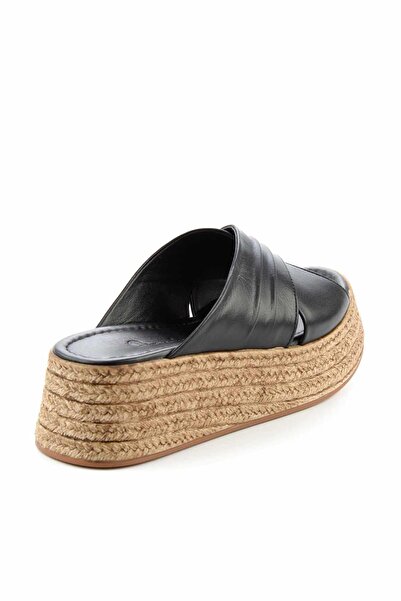 Bambi Siyah Hakiki Deri Kadın Terlik K04290023003