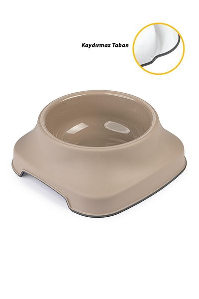 Pribor Cat Dog Food, 2 Lt Silicone Water Bowl and Non-Slip Beige Base