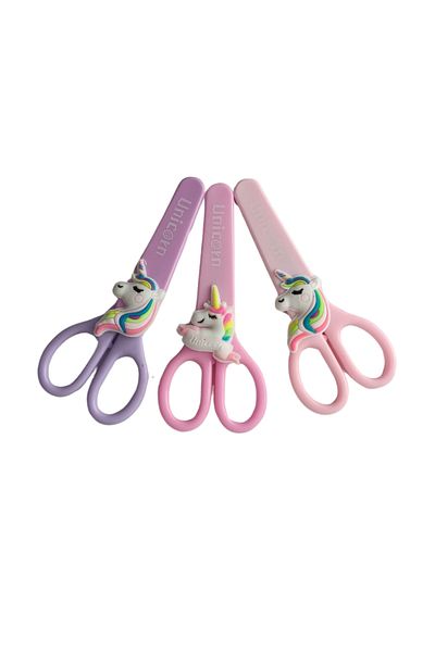 joyland Figured Paper Scissors - Children's Scissors - Set of 3 - Unicorn Figured