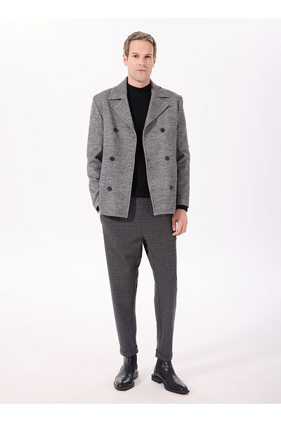 ALTINYILDIZ CLASSICS Altınyıldız Classics Anthracite Men's Coat Ace072510002_Kaban