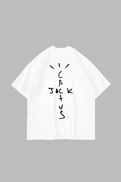 Sekizbiraltı T-shirt Cactus Jack Printed Λευκό Unisex Oversize