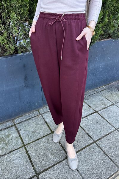 Ovn. Tapered Trousers - Claret Red