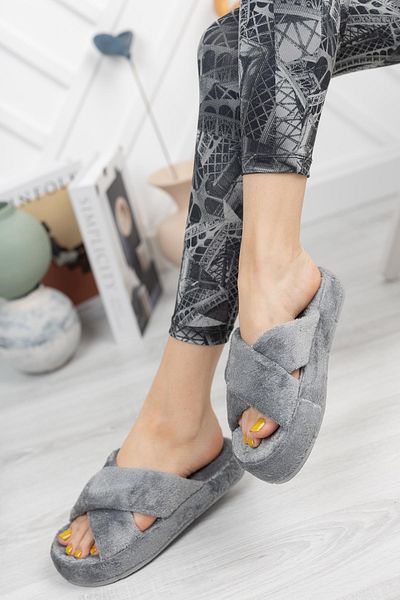 Moda Frato Modafrato Smt-02 Cross dámské halové pantofle Zimní vlněné pantofle