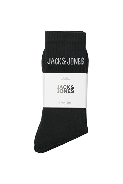 Jack & Jones Ciorapi JACK &JONES Regen Tennis V 5 perechi - 12266536-Black V