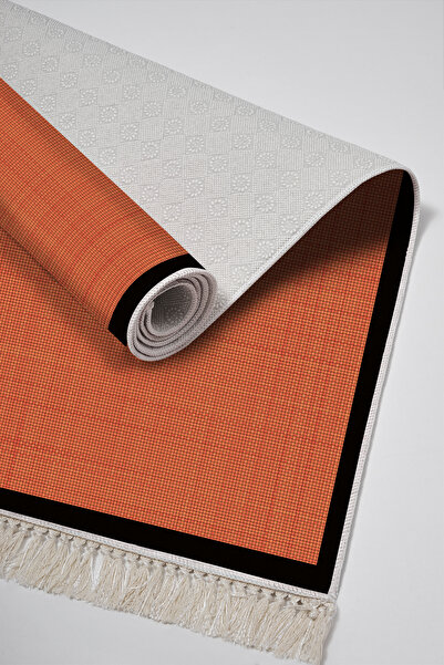 Alanur Home Αντιολισθητική βάση Djt Σετ Τουαλέτας Trend με κρόσσια υφαντό σχέδιο E5007