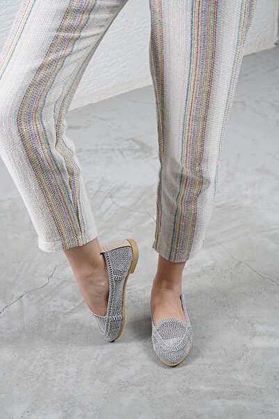 Beyond Kadın Gri Hasır Triko Günlük Babet Byndtrb01