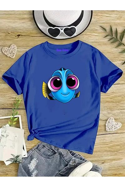 New Shine 1 tricou este un cadou pentru achiziții de 6 și mai sus în coș - Tricou pentru copii oversize cu imprimeu Dory