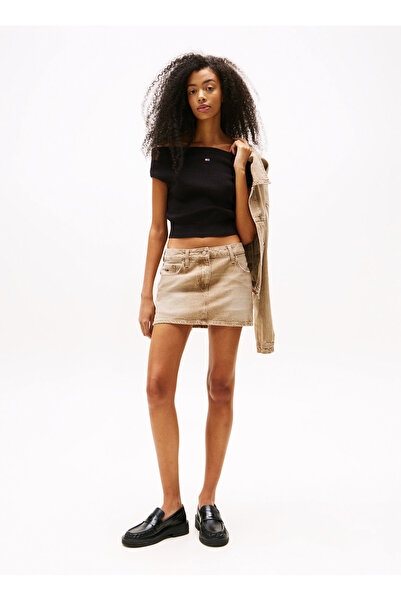 Tommy Jeans Kayık Yaka Siyah Kadın Bluz DW0DW20252BDS