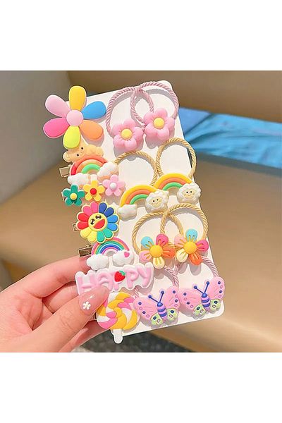 So Much Accesories So-Much New Model Children's Rubber Clamp Buckle Set 15 Pieces