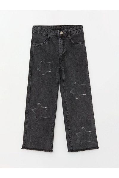 Cenanın Dolabı Star Embroidery Loose Girls Pants,Loose Girls Jeans