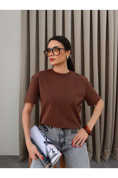 ESRAHELVACI T-Shirt με λαιμόκοψη Lycra
