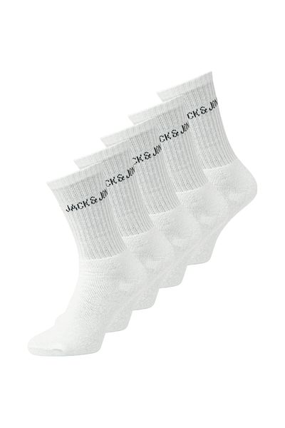 Jack & Jones Ciorapi JACK &JONES Regen Tennis V 5 perechi - 12266536-White V