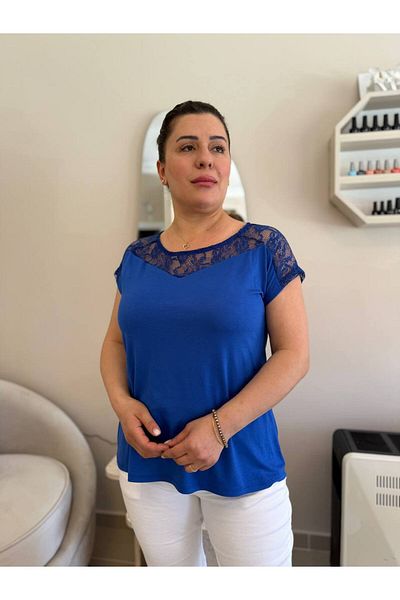 garajmood Μπλούζα με γιακά με δαντέλα Borda