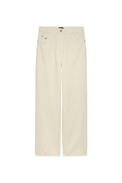 Tommy Jeans Yüksek Bel Slim Fit Beyaz Kadın Pantolon DW0DW19392YBH