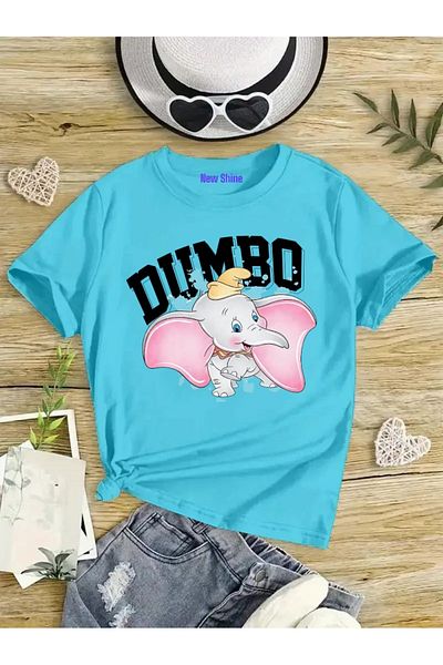 New Shine 1 tricou este un cadou pentru achiziții de 6 și mai sus în coș - Tricou pentru copii oversize cu imprimeu Dumbo