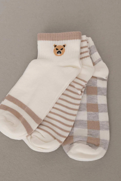 İKLİM LİFE 3-пакет чорапи с кариран десен