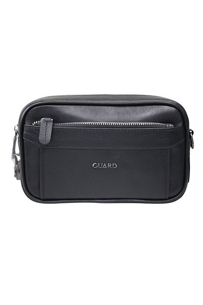 GUARD Black Genuine Leather Unisex Handbag with Combination - Grd 250308 Wt1857