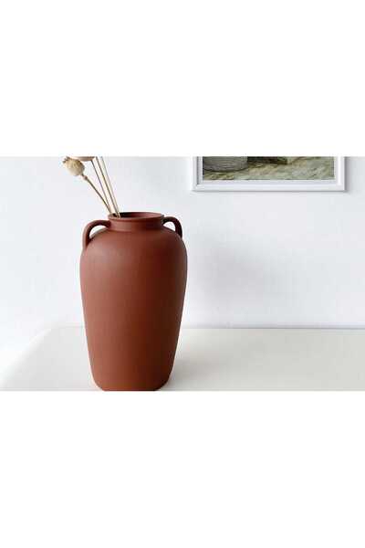 ÖZDEDE HOME POTTLE SERAMİK VAZO, KİREMİT