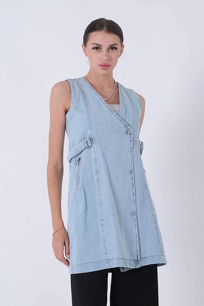 İKLİM LİFE Denim Vest with Snap Front