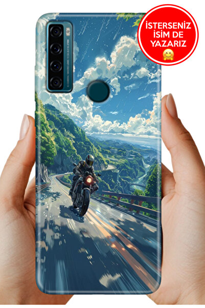 TCL 20 SE Uyumlu Kılıf Desenli Baskılı Lens Korumalı Silikon Motorsiklet Aşkı