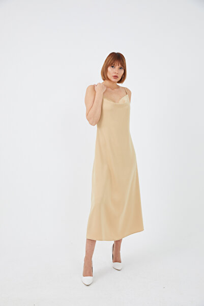 DPARİS Σατέν φόρεμα με λουράκι