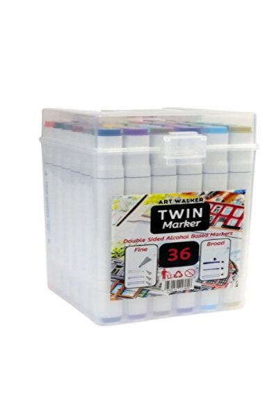 Twin Kutulu Twin Marker Kalem Hobi Çift Taraflı 36'lı