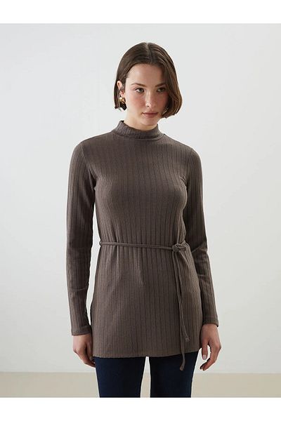 LC Waikiki Women's Textured Women's Tunic with Stand Collar