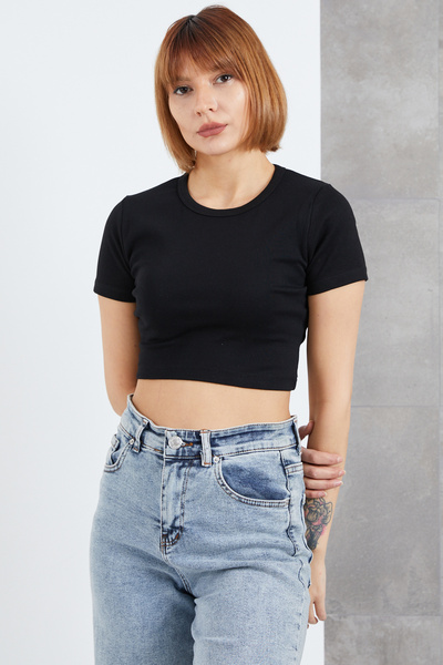 DPARİS Crew Neck Crop Body