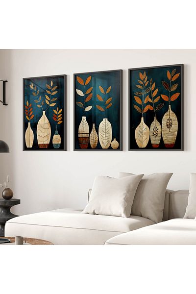 TekTablo Modele de pictură din 3 piese cu cadru