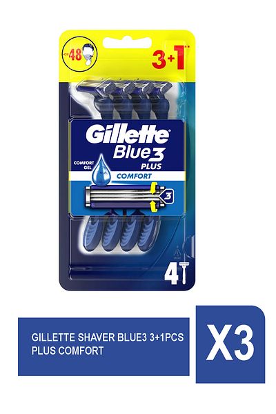 Gillette SHAVER BLUE3 3+1PCS PLUS COMFORT X 3