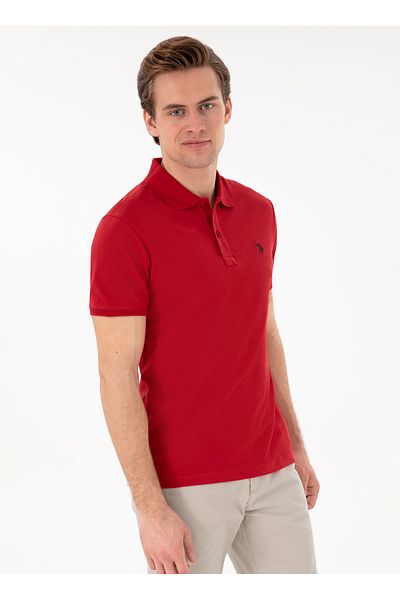 U.S. Polo Assn. U.S. Polo Assn. Dark Red Men's Polo T-Shirt Gtp04