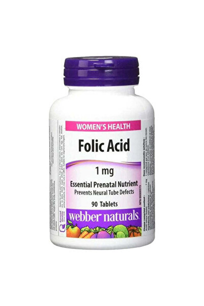 webber naturals حمض الفوليك 1 ملغ 90 كبسولة