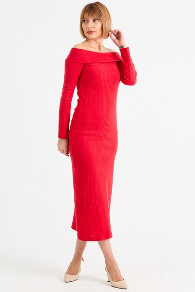 DPARİS Madonna Collar Ribbed Dress
