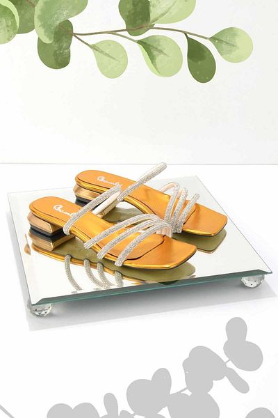 Bambi Metallic Orange Women's Slippers K04726200009