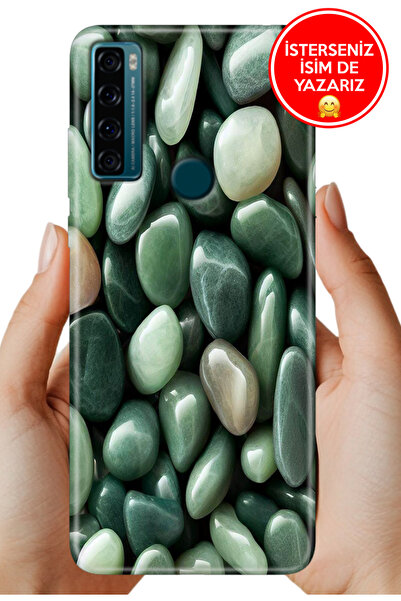 TCL 20 SE Uyumlu Kılıf Kamera Koruma Rubber Esnek Silikon Mercan