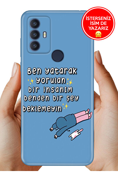 TCL 30 SE Uyumlu Kılıf Desenli Baskılı Lens Korumalı Silikon Yorgunum