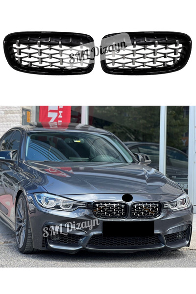 SML Dizayn BMW F30 Diamond Ön Panjur Böbrek Izgara 2012-2018 Plastik