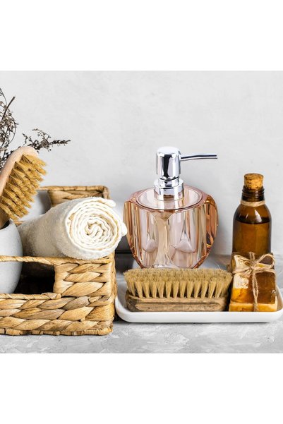 btm home Small Soap Dispenser with Pump, Clear Liquid Soap Dispenser for Kitchen and Bathroom