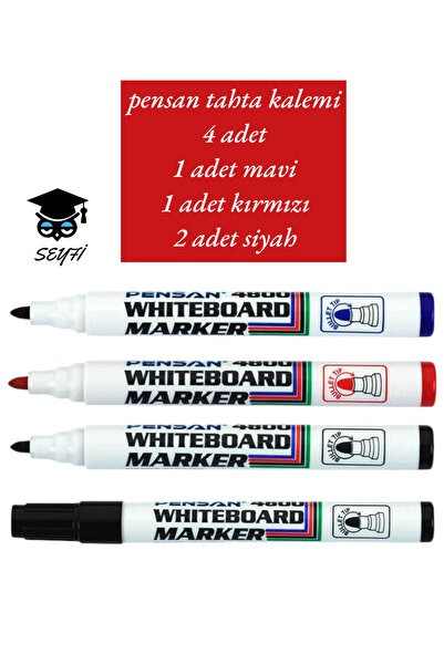 SEYFİKİRTASİYE pensan tahta kalemi 4 adet 1 adet mavi  1 adet kırmızı 2 adet ...