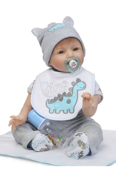 Primo Plus Reborn baby doll with cuddle toy