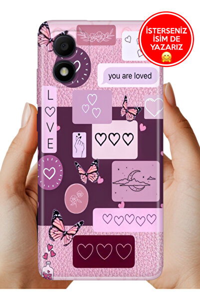 TCL 303 Kılıf Desenli Baskılı Kamera Korumalı Silikon Loved Loved